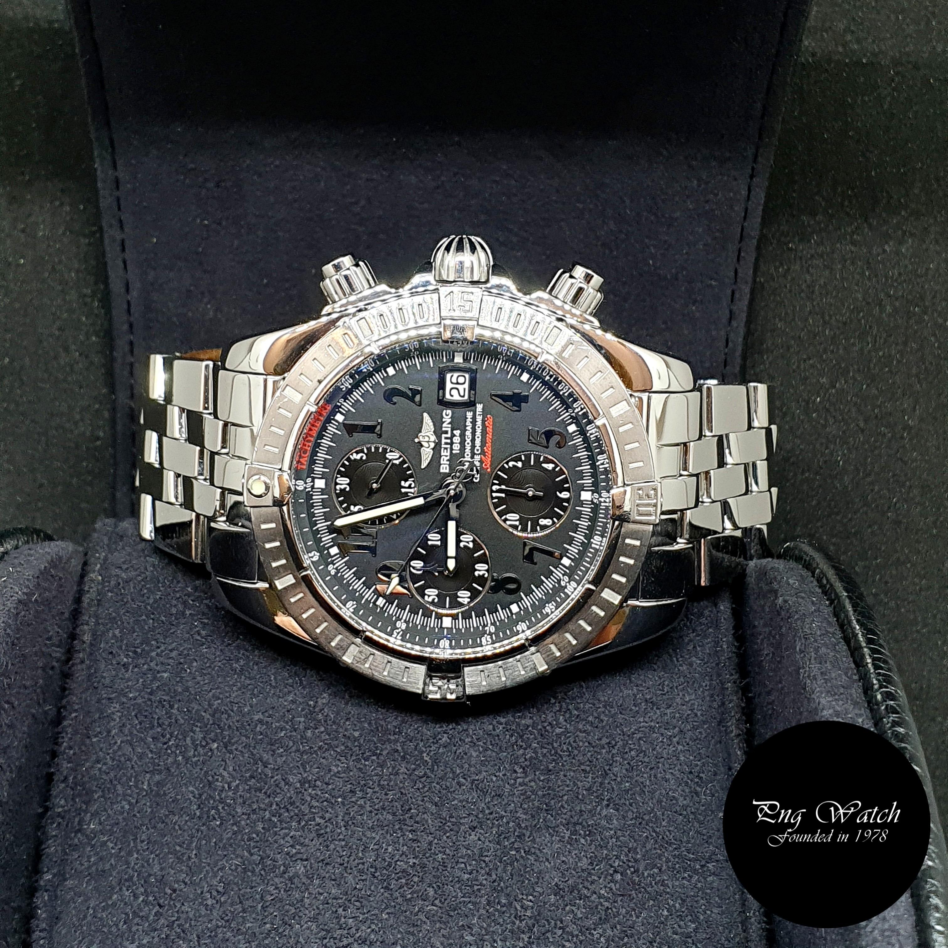 Breitling chronomat evolution leather strap hot sale