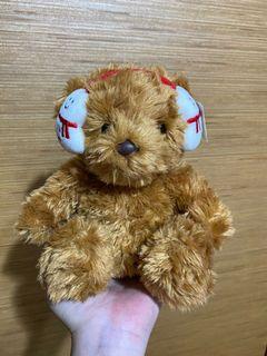 Brown Bear with Snowman Headphones (Christmas)