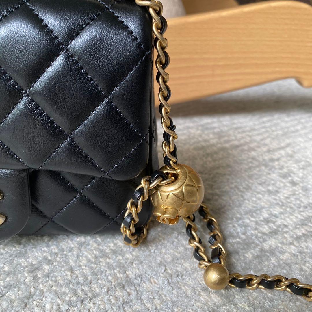 Chanel Mini Square Pearl Crush, Luxury, Bags & Wallets on Carousell