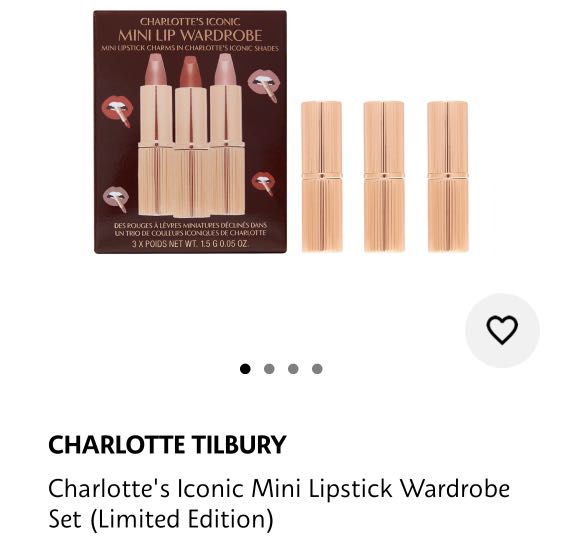 Charlotte Tilbury Iconic Mini Lipstick Wardrobe Set, Beauty & Personal ...