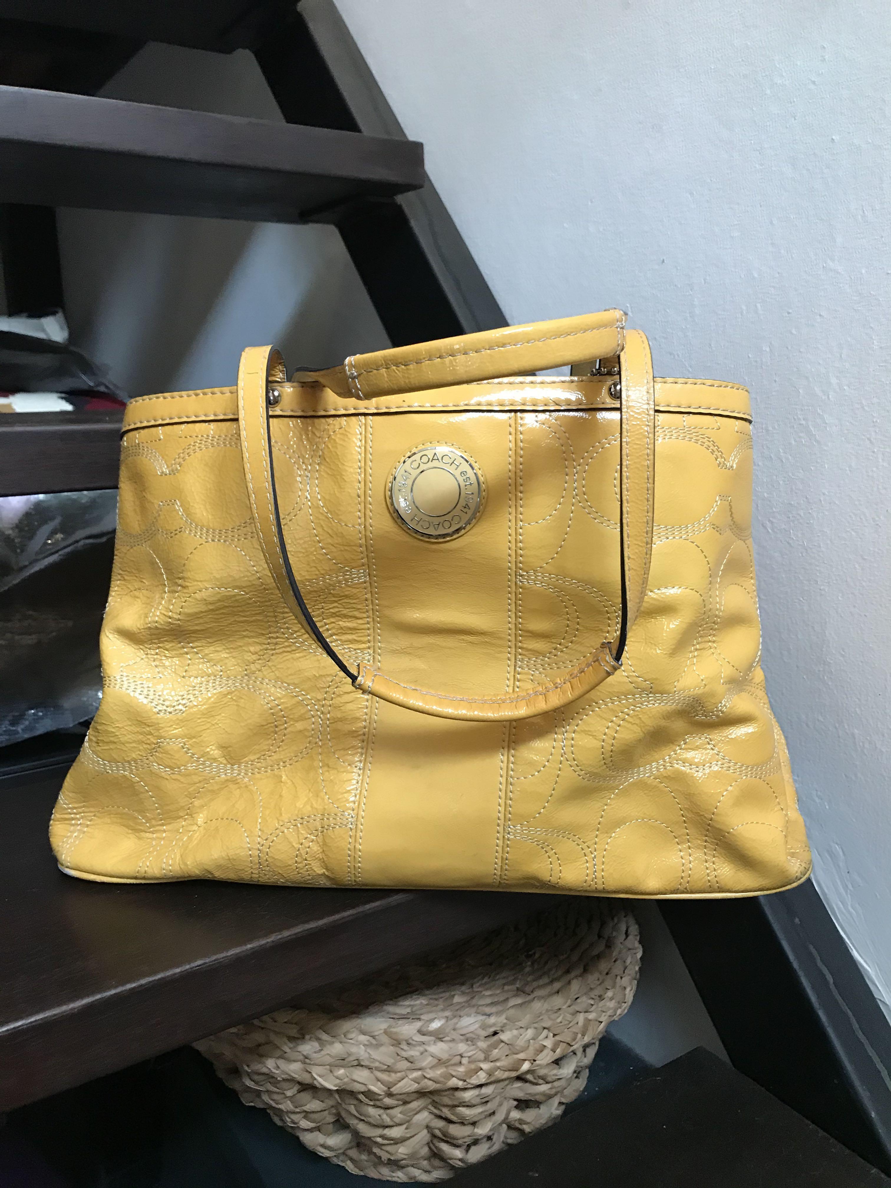 Coach Yellow Tote Bags