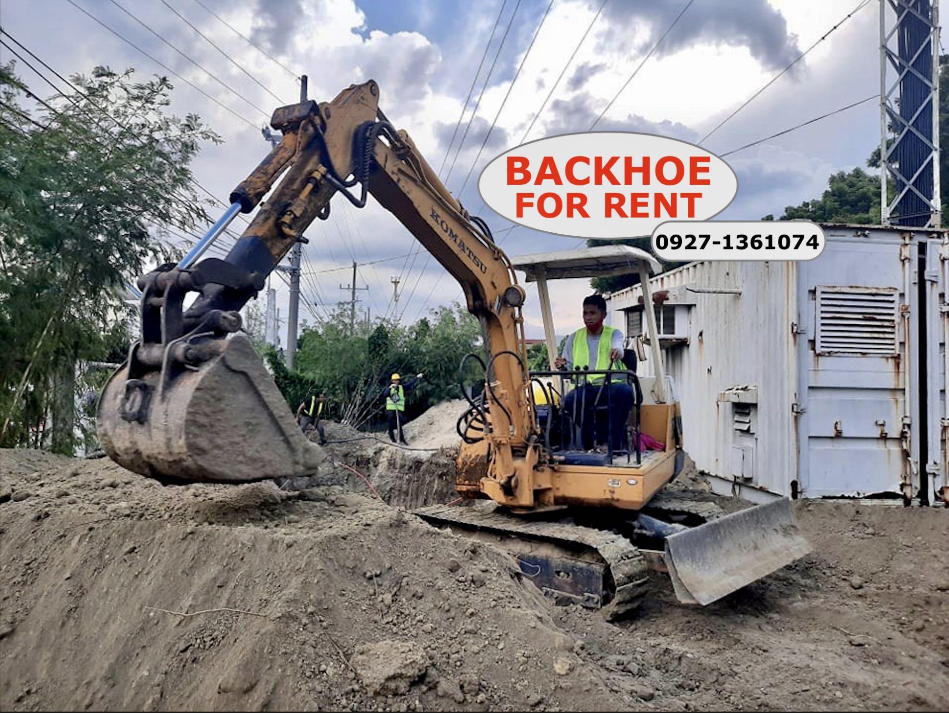 For RENT Construction Backhoe COMPLETE with Breaker Bucket Operator