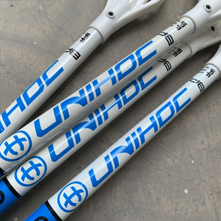 Floorballschläger für Kinder UNIHOC Sniper white/blue 87cm, IFF