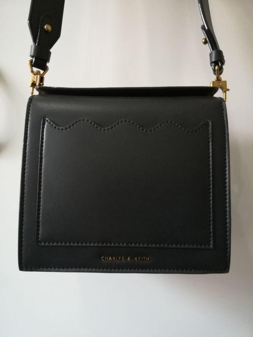 FREE POSTAGE Charles Keith Black Window Crossbody Bag Women s