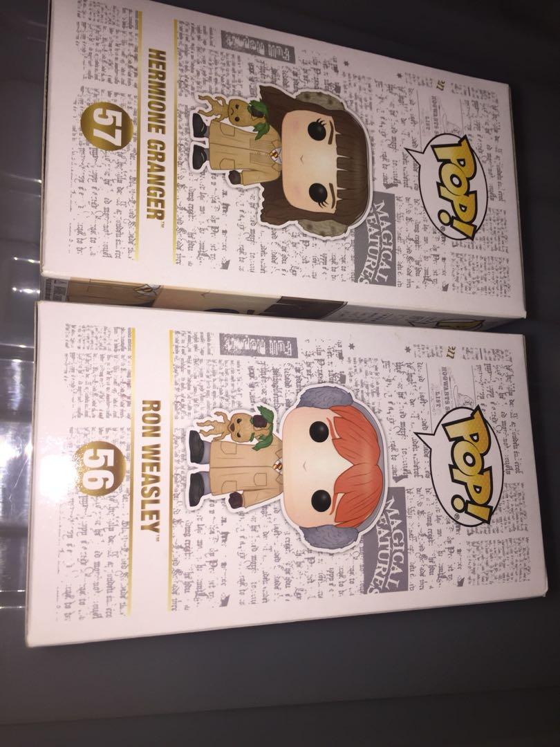 FUNKO POP HARRY POTTER RON/ HERMIONE WITH MANDRAKE, Hobbies & Toys