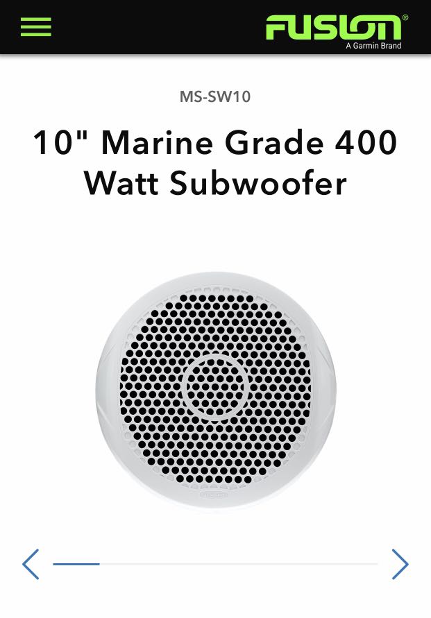 Fusion Marine subwoofer MSSW 10, Everything Else on Carousell