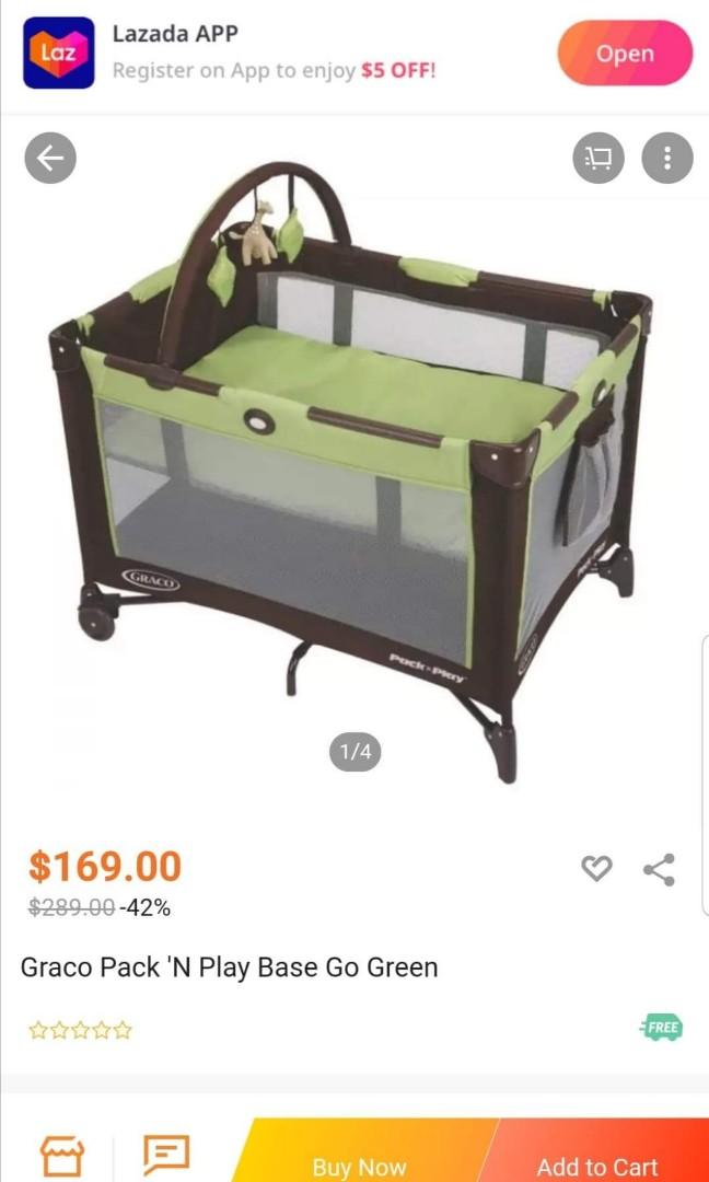 Graco portable cot playzone Babies Kids Baby Nursery Kids Furniture Cots Cribs on Carousell