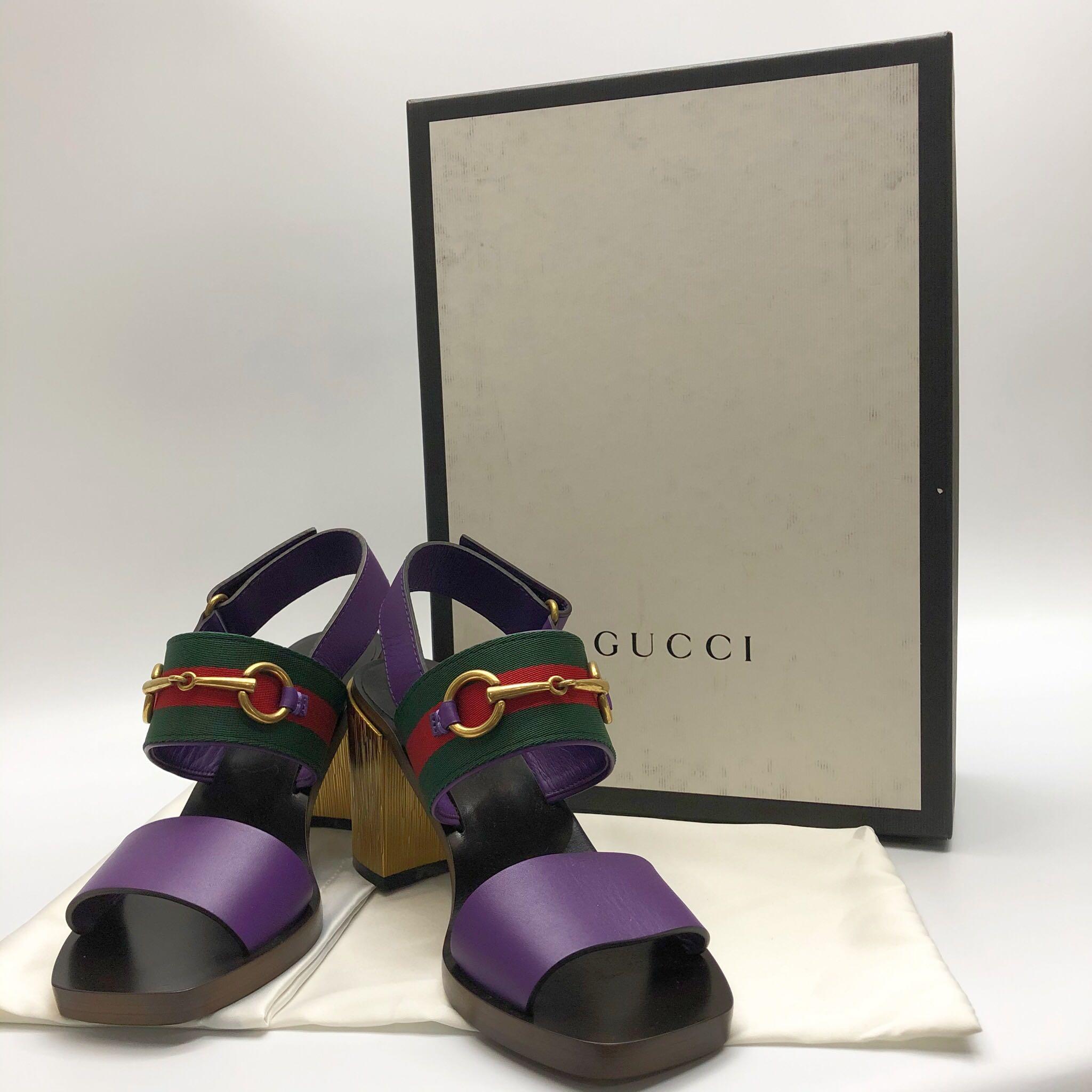 purple gucci heels