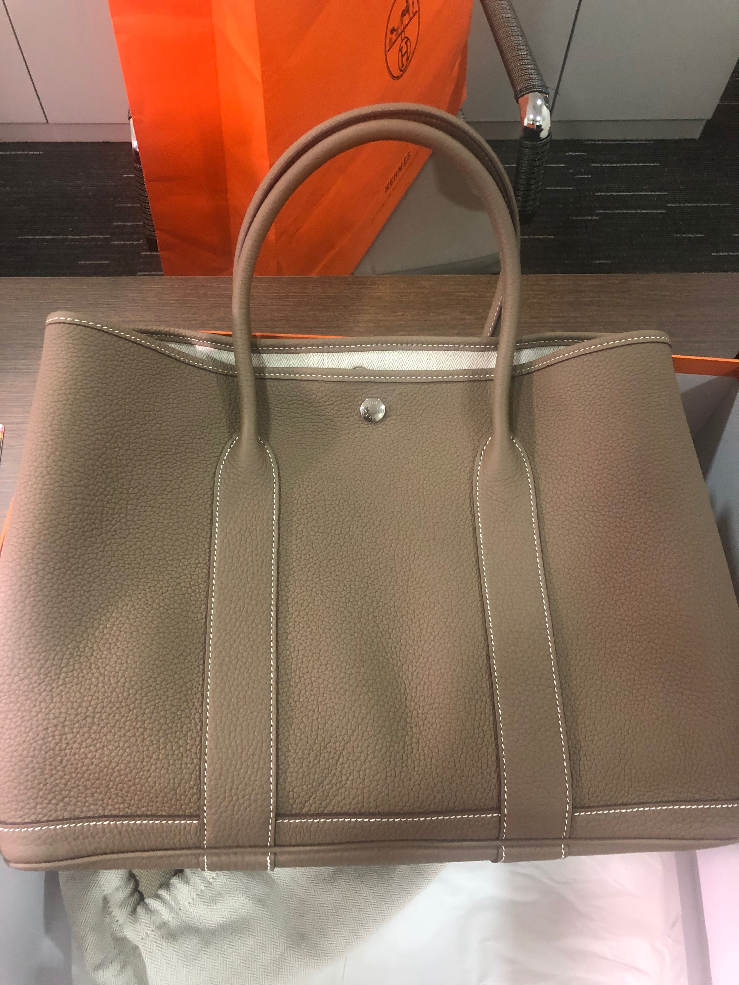 Hermès 2018 Pre-owned Garden Party PM Handbag - Grey