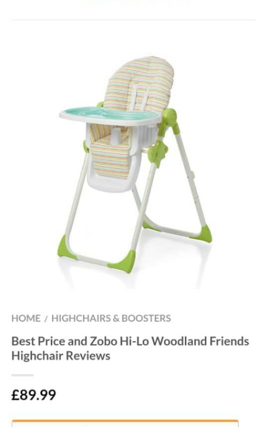 High Baby Chair The Babies R Us Zobo, Babies & Kids, Nursing & Feeding