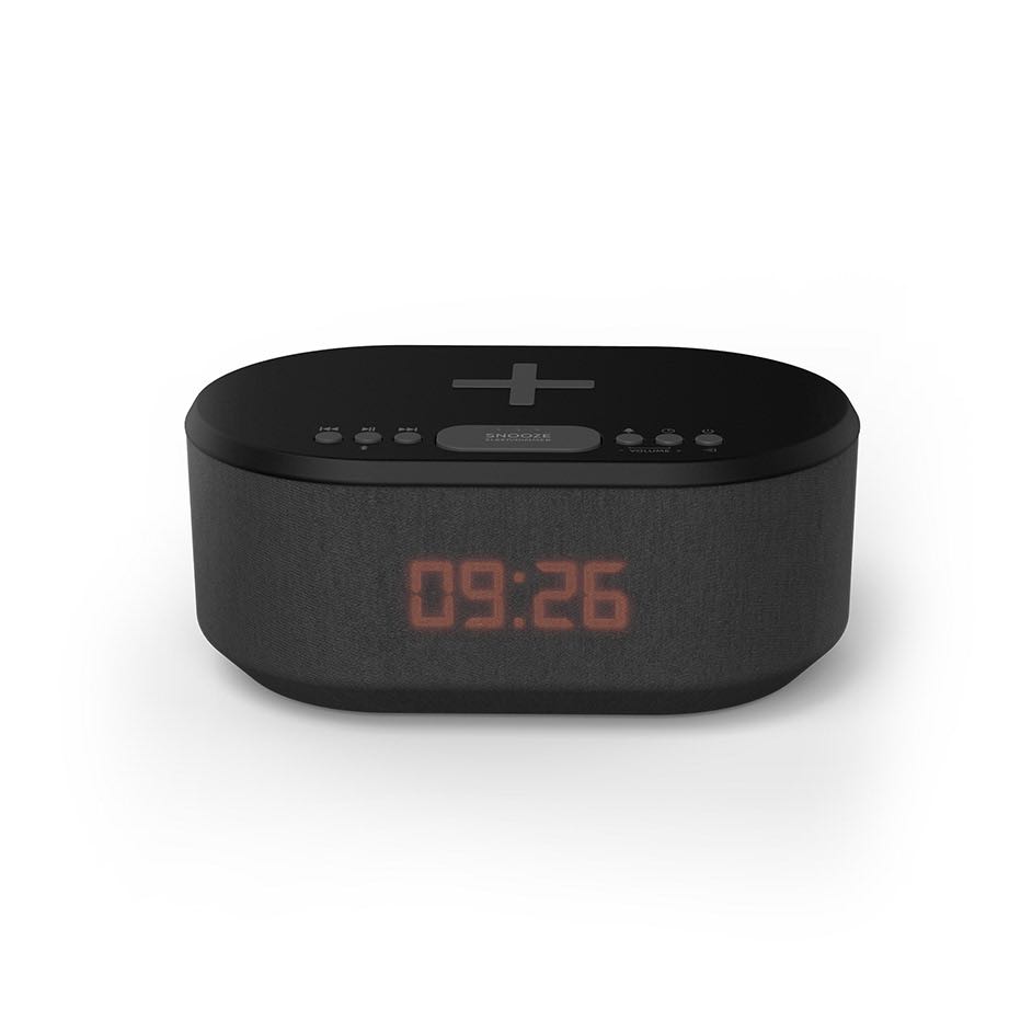Ibox Dawn Bedside Radio Alarm Clock with USB Charger, Bluetooth Speaker