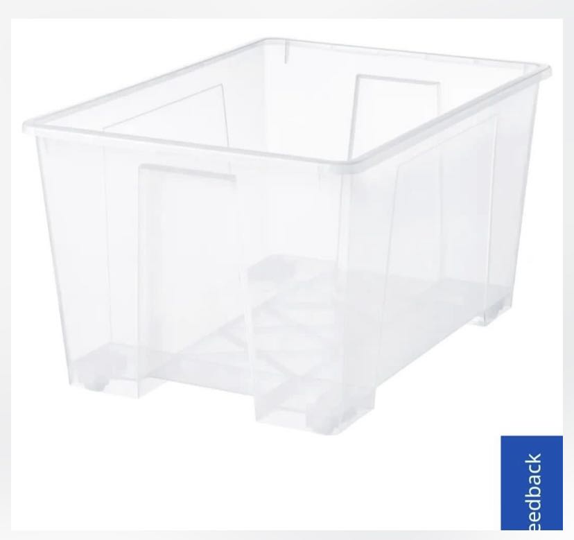 IKEA Large Storage Box with Lid and Wheels, Furniture & Home Living, Home Improvement