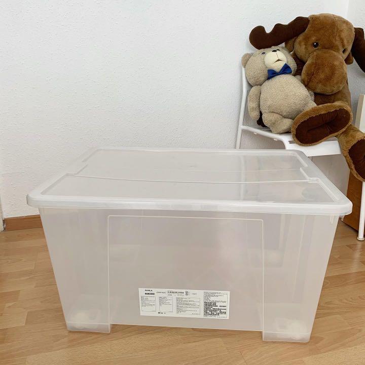 IKEA Large Storage Box with Lid and Wheels, Furniture & Home Living, Home Improvement