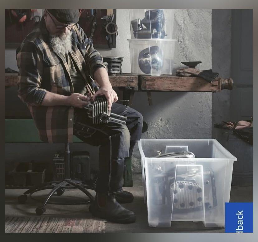 IKEA Large Storage Box with Lid and Wheels, Furniture & Home Living, Home Improvement