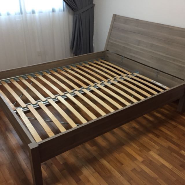 Ikea nyvoll king bed frame sale