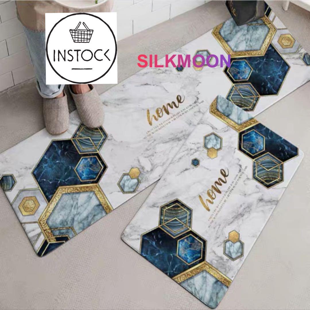Instock 2pcs Anti Slip Floor Mat Carpet Rugs Doormat May Nordic Mats Kitchen Table Chair Furniture Christmas Snowman Santa Tree Design Craft Others On Carousell