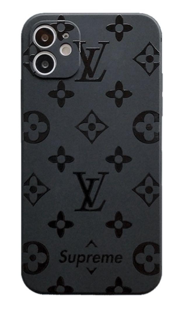 Supreme And Black Louis Vuitton iPhone 12 Pro Clear Case