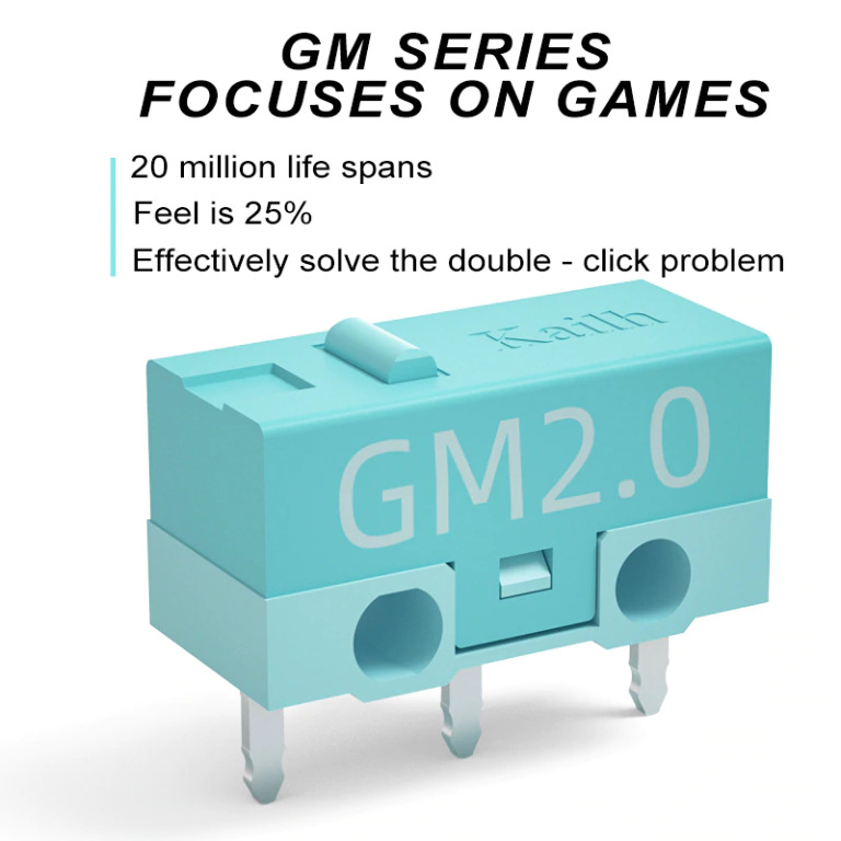 4 x Kailh GM 2.0 Teal 20M Gaming Mouse Micro Switch (GM2.0, Kaihua