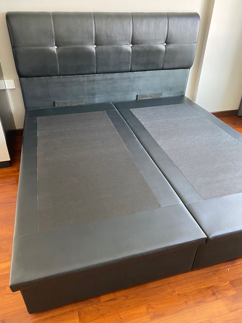 King size hydraulic bed frame, Furniture & Home Living, Furniture, Bed