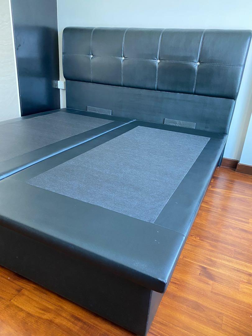 King size hydraulic bed frame, Furniture & Home Living, Furniture, Bed