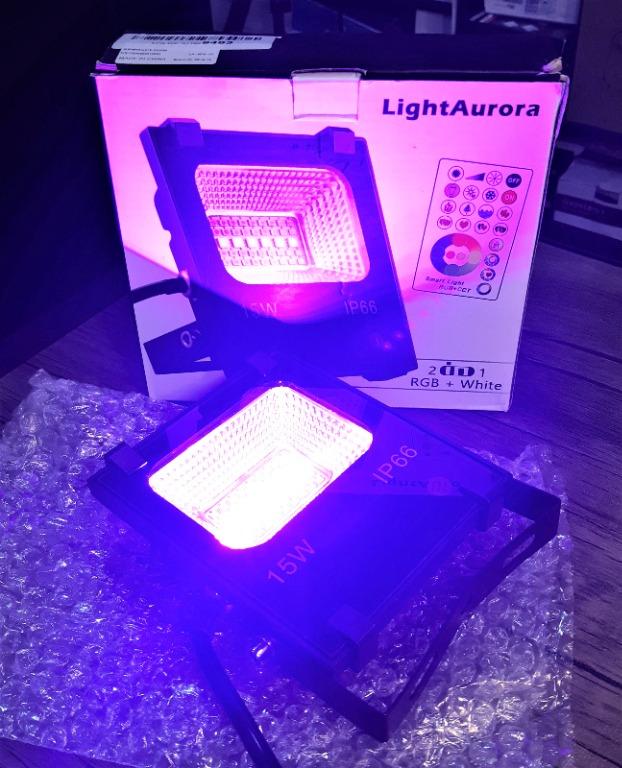 LED Flood Lights RGB Color Changing 100W Equivalent Outdoor, 15W Bluetooth  Smart Floodlights RGB APP Control, IP66 Waterproof, Timing, 2700K16  Million Colors 20 Modes for Garden Stage Lighting, Furniture  Home Living,