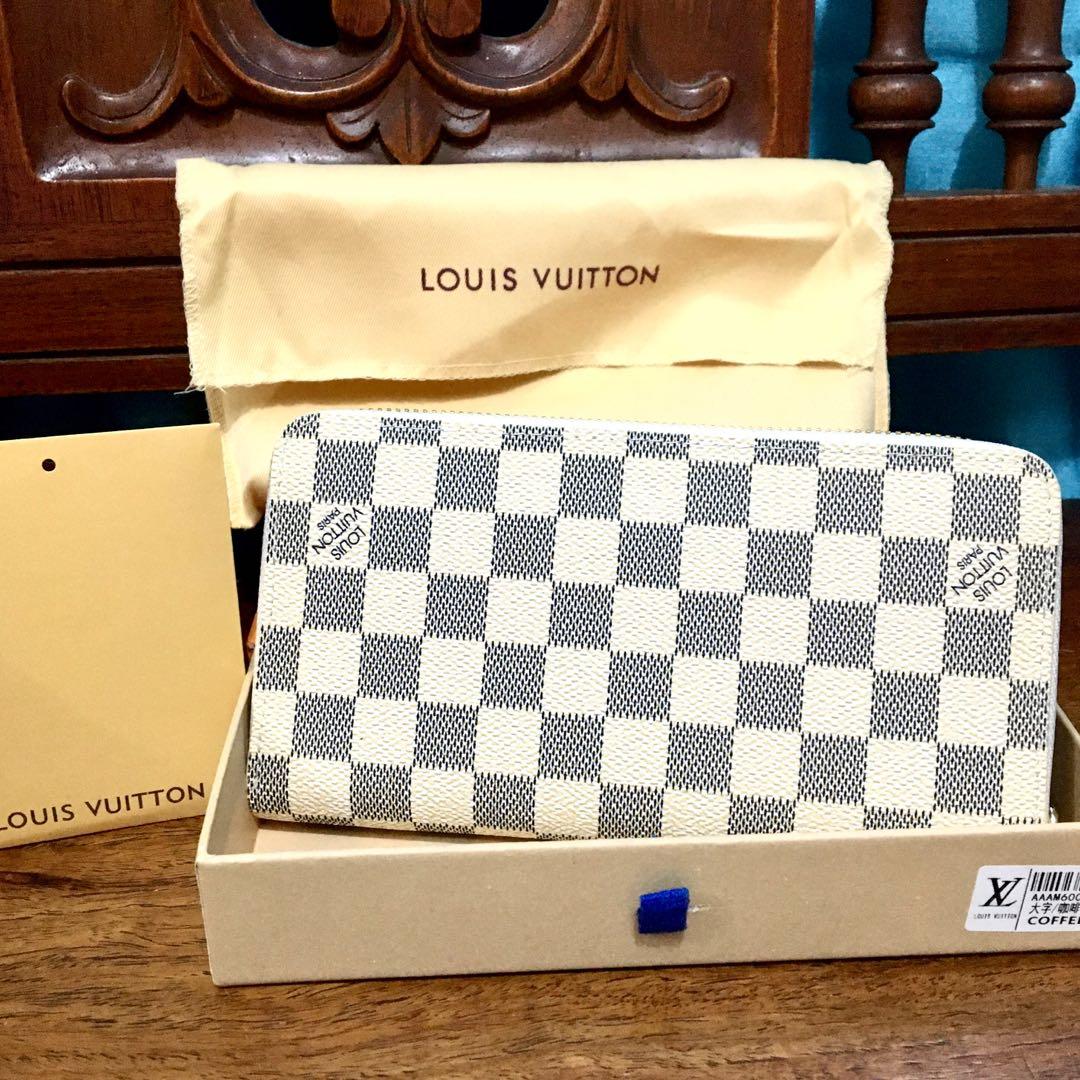 Louis Vuitton LV Long Wallet Azur White With Box, Luxury, Bags & Wallets on  Carousell