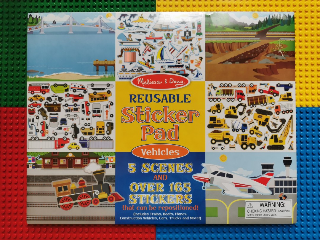 melissa and doug reusable sticker pad vehicles