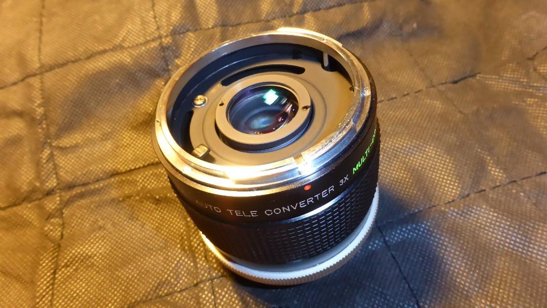 M.R.K. 3x Auto Teleconverter Lens (Category: Lens & Kits) located in Paranaque City. Submitted by kutoi.ancheta (Listing ID 1056044496, Image 2). Description: M.R.K. Auto Teleconverter Lens 📸 3x teleconverter for Canon FD lenses made in Japan ☝️ package includes: ✅ lens ✅ front and rear caps ☝️condition: ready to use! ☝️very lite dust specks, no noticeable haze and fungus! ✔️ lite and compact, ✔️ metal and plastic exterior, ✔️ 8/10 cosmetics wit