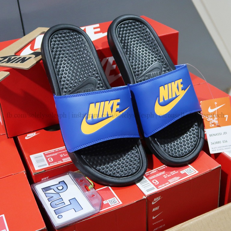 Nike Benassi JDI blue Men s Fashion Footwear Slippers Slides