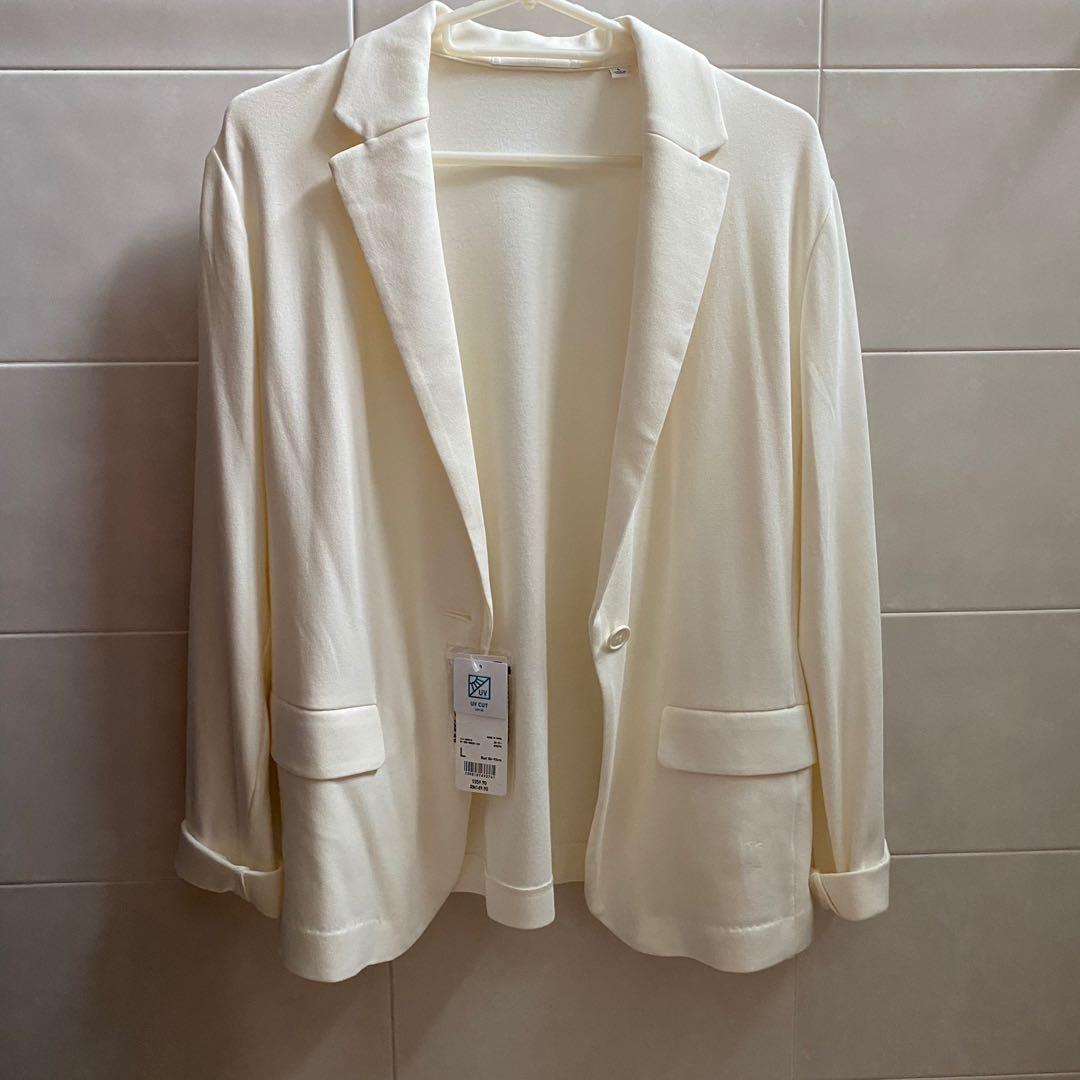 Off White Uniqlo Casual Blazer Women s Fashion Coats Jackets