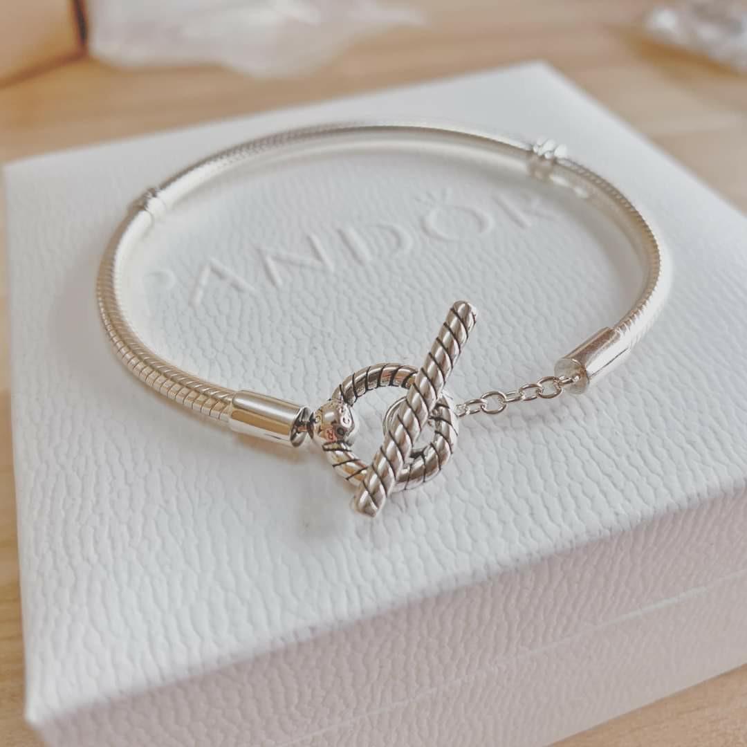 Pandora Moments T Bar snake chain bracelet