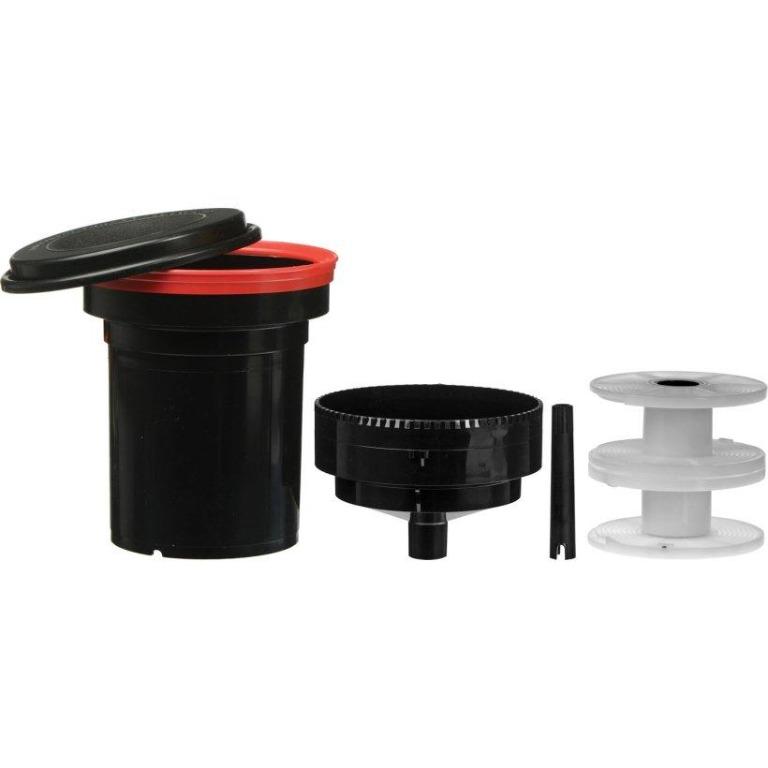 Paterson Universal Developing Tank + 2 Film Reels (Category: Other Photography Accessories) located in Quezon City. Submitted by blueberryvouge (Listing ID 1055981499, Image 2). Description: The Paterson Universal Tank offers a choice of agitation methods; Use inversion agitation with the patented large rubber lid that seals well to the tank, rotary agitation with the removable agitator rod for simple use in a temperature control bath, or a combi