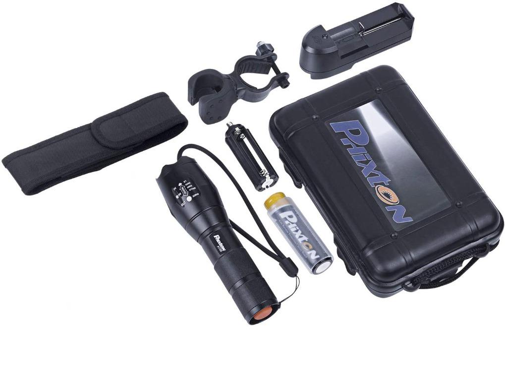 Phixton A100 LED Flashlight Powerful Rechargeable 18650 5000mAh Battery