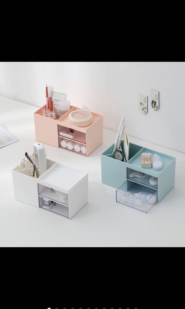 Plastic Desktop Organizers with Drawers (Category: Storage Boxes & Baskets) located in Taguig. Submitted by endlessbliss_ph (Listing ID 1056050729, Image 1). Description: Swipe left for exact measurements. FOR PRE-ORDER 5-12 days ETA, usually arrives earlier.