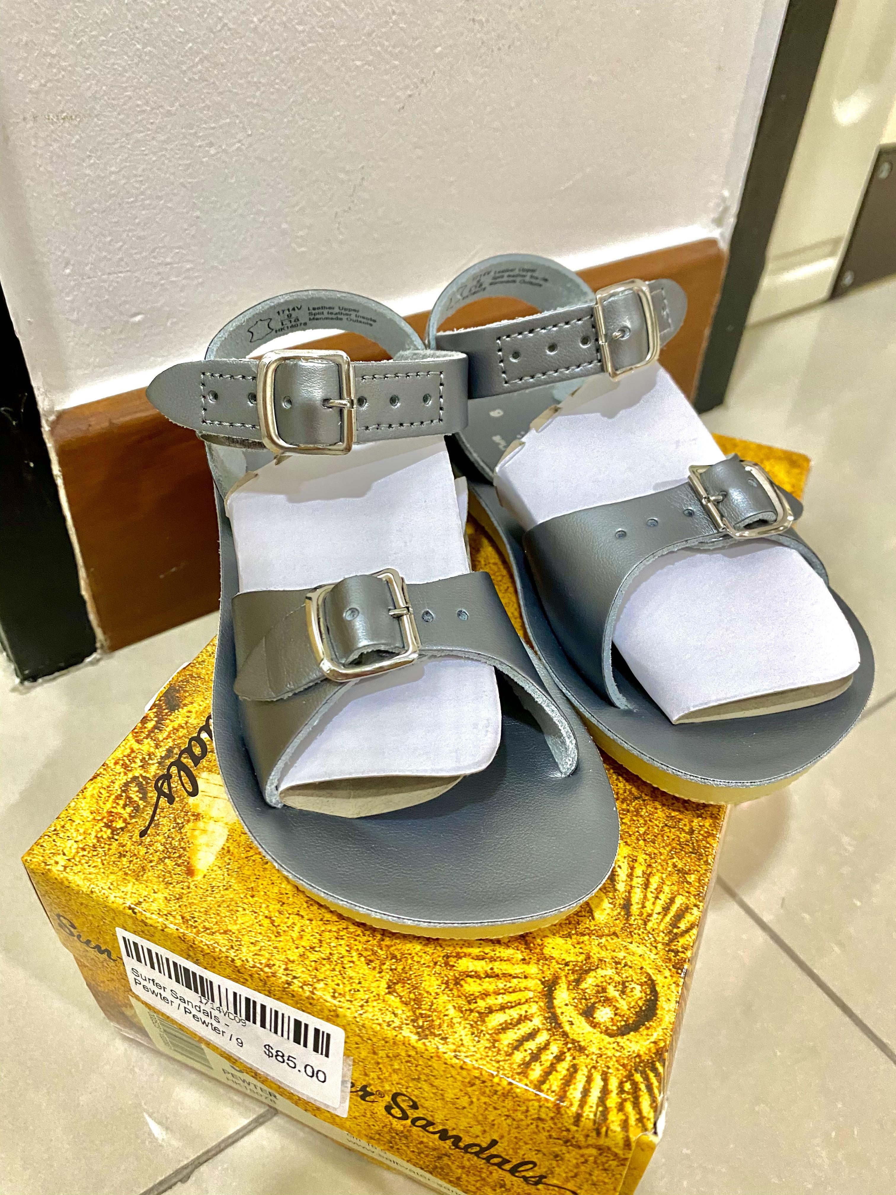 Salt Water Sandals Pewter Size 9