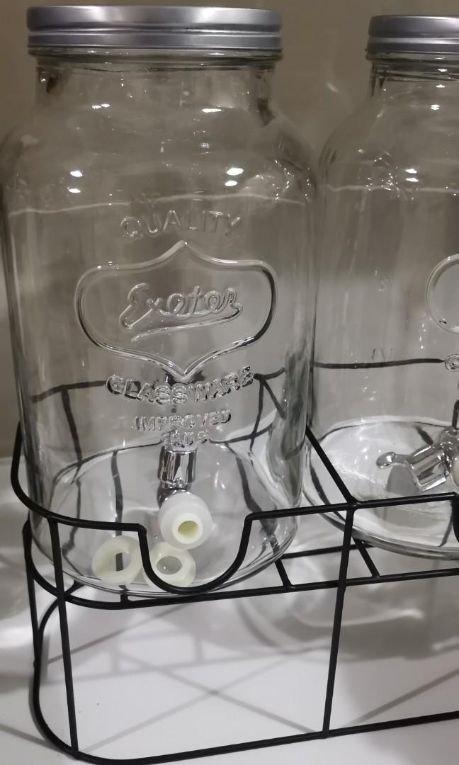 Cooper & Co Twin Drink Dispensers On Stand Clear