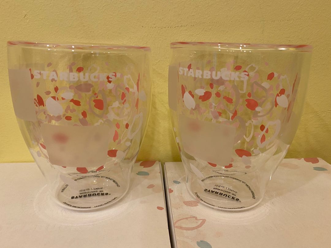 (Set of 2) Starbucks doublewalled Glass Mug , Furniture & Home Living