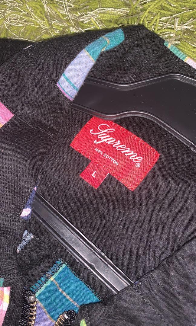 supreme zip up shirt