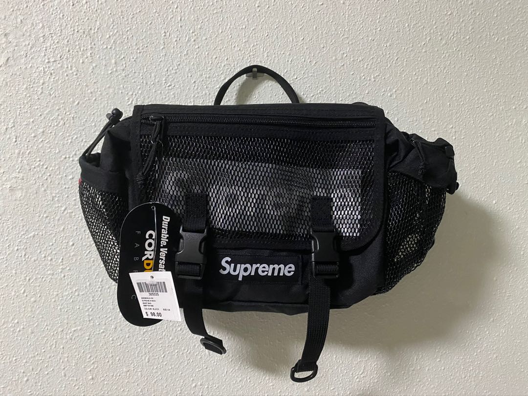 Supreme SS20 Waist Bag in Black, Luxury, Bags & Wallets, Sling Bags on Carousell