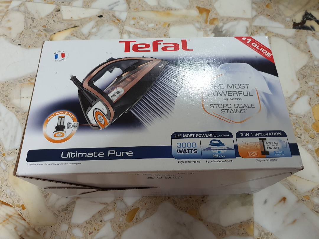 Tefal Steam Iron Ultimate Pure Steam (FV9845), TV & Home Appliances
