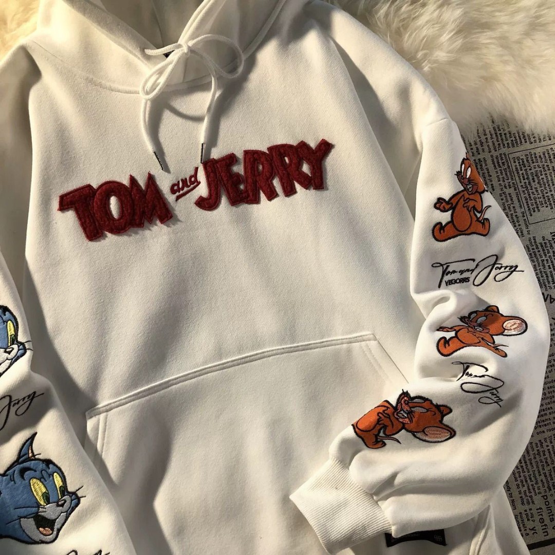 Tom u0026 Jerry Hoodie Unisex, Men's Fashion, Tops u0026 Sets, Tshirts u0026 Polo  Shirts on Carousell