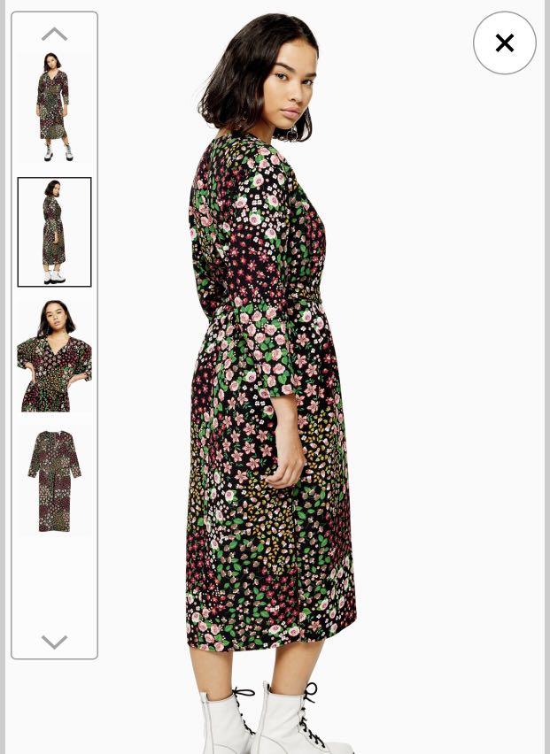 Topshop floral deals smock dress