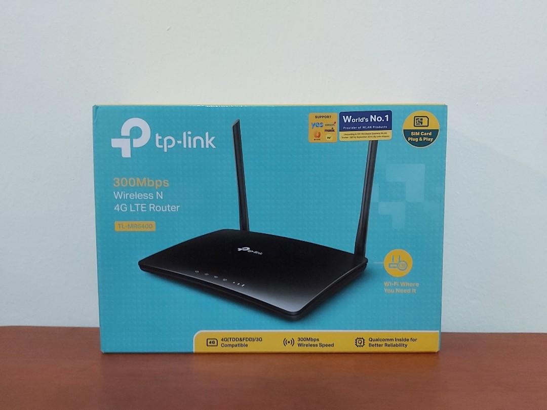Tp Link Tl Mr6400 300mbps Wireless N 4g Lte Router Wifi Modem Direct Sim Card Support Digi Maxis Celcom Yes Umobile Unifi Etc Electronics Others On Carousell