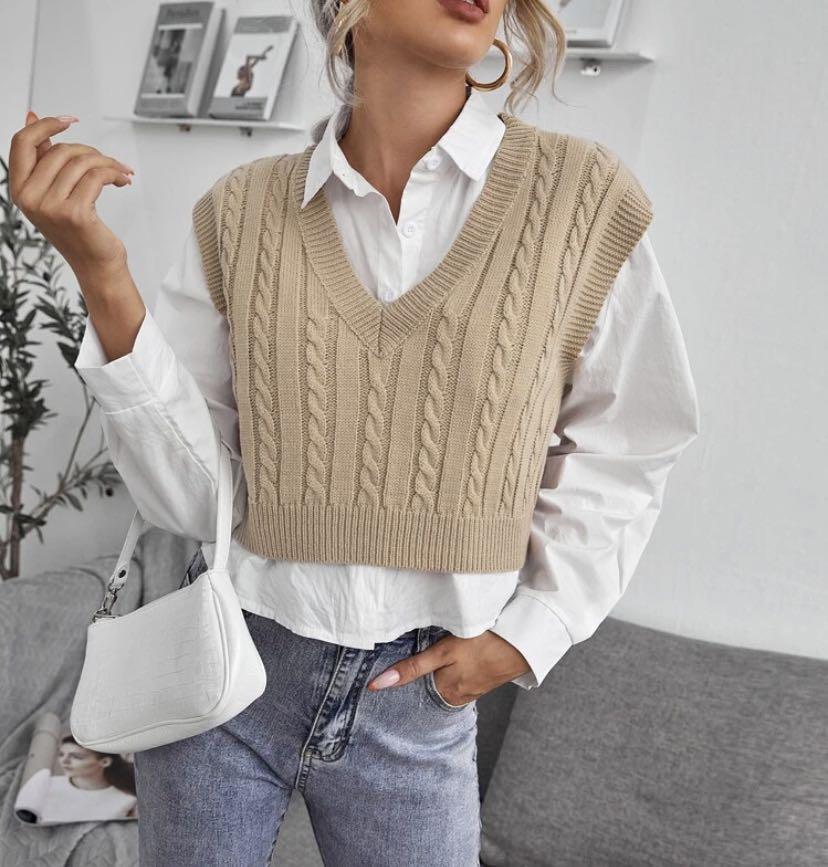 Knit vest aesthetic clearance