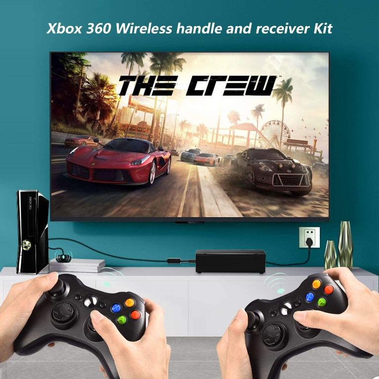 Yccteam Xbox 360 Wireless Controller 2 4ghz Dual Vibration Xbox 360 Game Controller With Receiver Remote Gamepad Joypad For Xbox 360 Slim Ps3 And Pc Windows 7 8 10 No Audio Jack Black No Cable Electronics