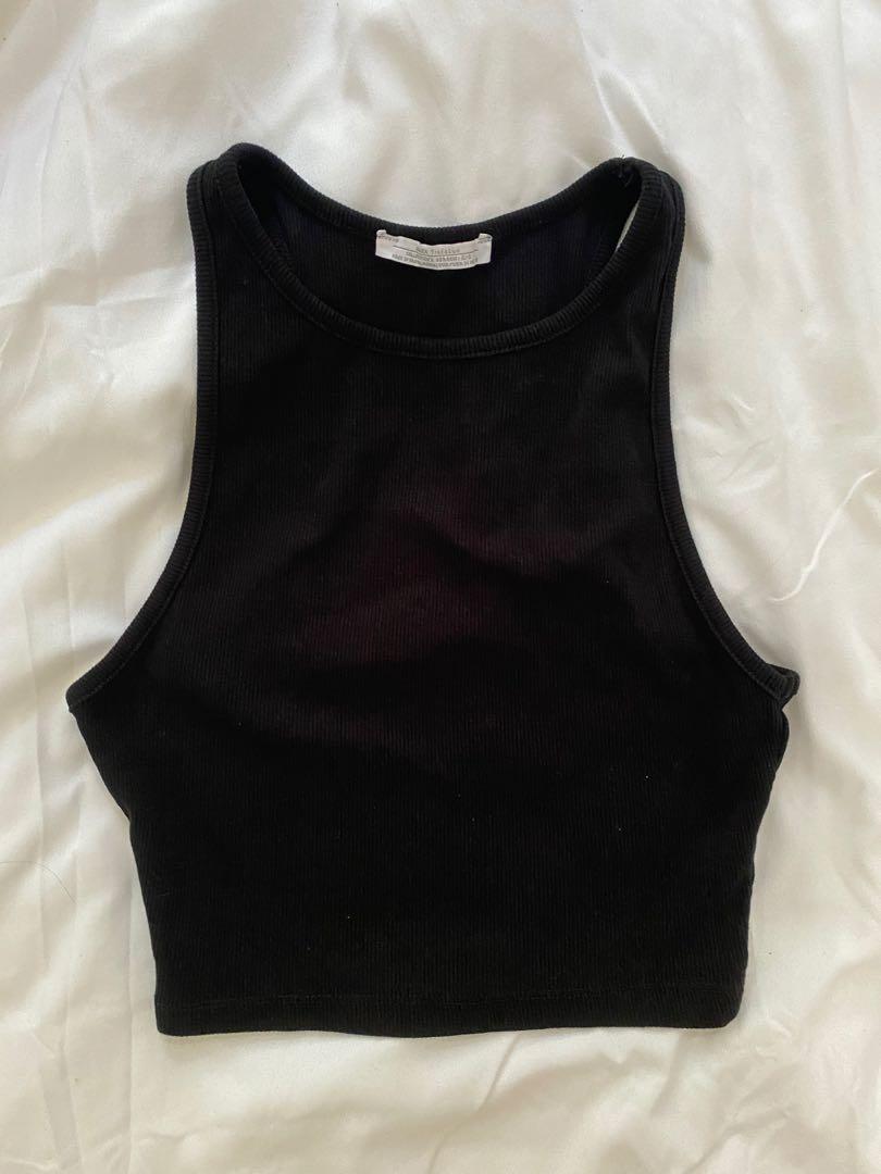 Zara black discount halter top