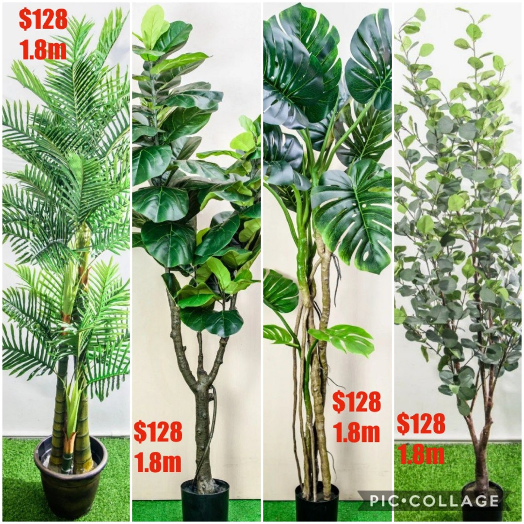 1.8m artificial plant skgarden palm figus monstera eucalytus