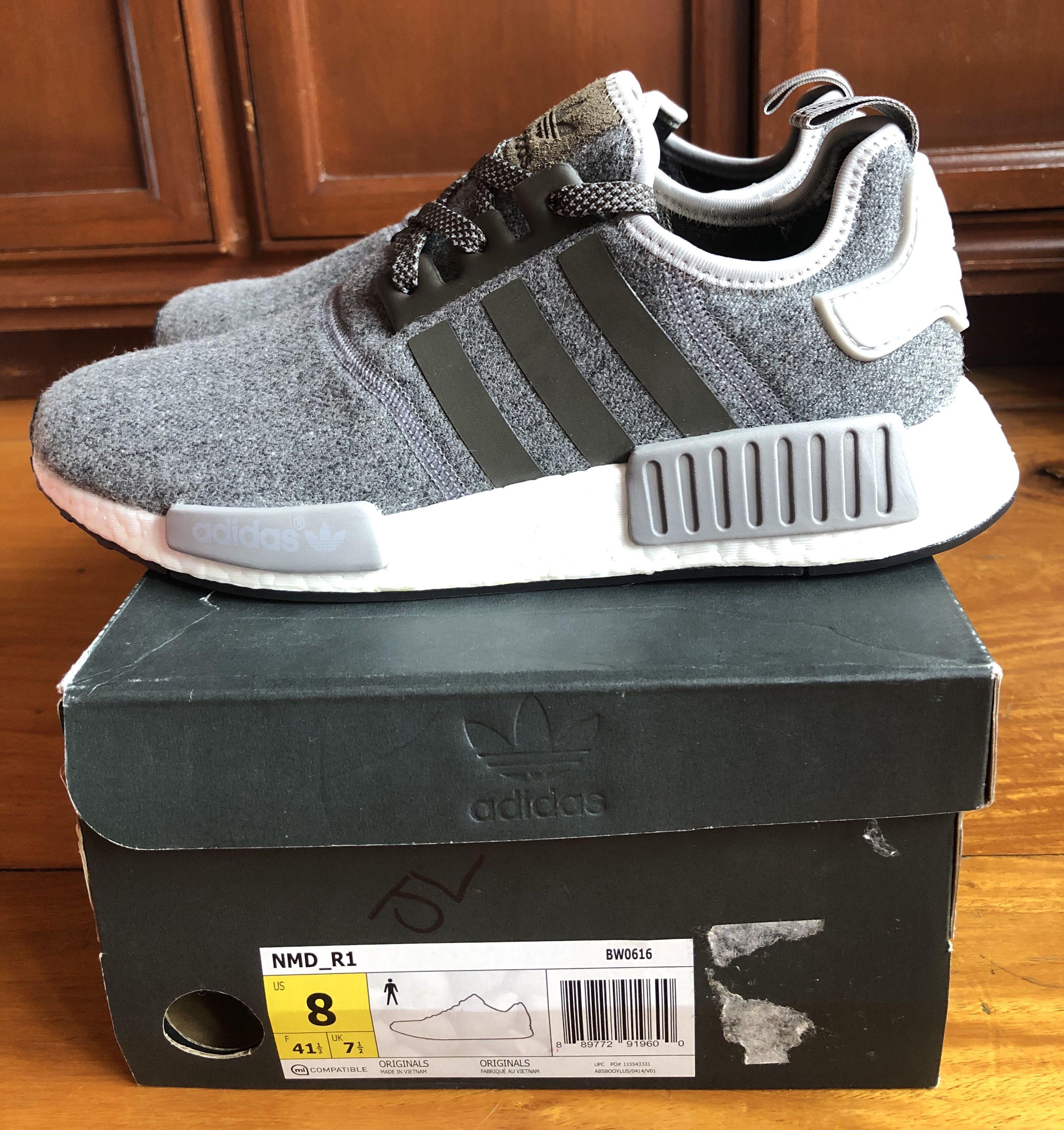 ADIDAS NMD R1 SIZE 8 MENS WOOL (LIMITED 