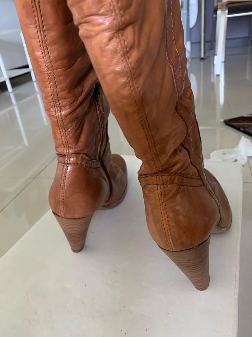 Aldo Willms Knee High Leather Boots Women s Fashion Footwear