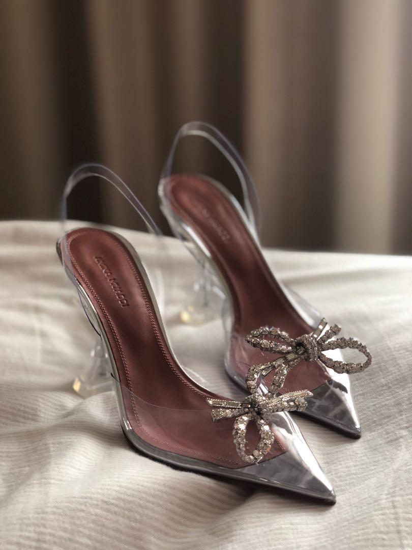 Amina muaddi cheap shoes pvc
